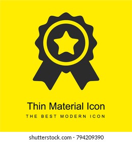 Premium Badge bright yellow material minimal icon or logo design