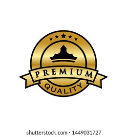 Premium badge design collection. Badge with text related to quality goods