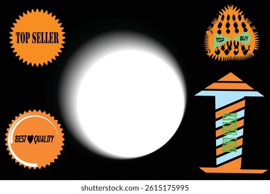  premium badge gold vector design illustrator Best Seller 
