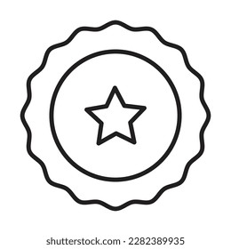 Premium-Badge-Icon, Medal-Symbol-Vektorgrafik, Siegerabzeichen, Beste Qualität, Nummer 1, Monarchie-, Sport- und Wettbewerbsabzeichen, VIP-Symbol-Retro- und Vintage-Banner-Design