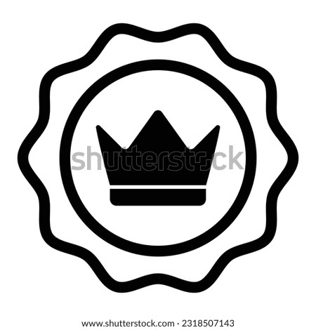 Premium Badge Icon, Medal Icon Vector, Winner Badge, Certification Icon, Best Quality Icon, Best Quality, Number One, Monarchy, Sports and Competition Badge, VIP Symbol Vector Illustration