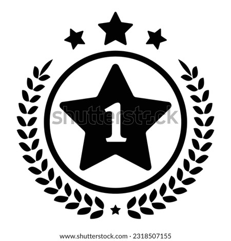 Premium Badge Icon, Medal Icon Vector, Winner Badge, Certification Icon, Best Quality Icon, Best Quality, Number One, Monarchy, Sports and Competition Badge, VIP Symbol Vector Illustration