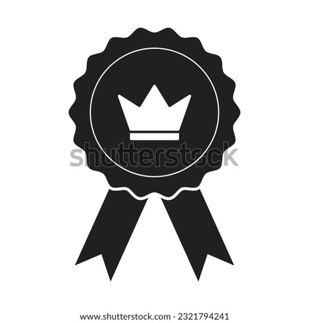 Premium Badge Icon, Medal Icon Vector, Winner Badge, Certification Icon, Best Quality Icon, Best Quality, Number One, Monarchy, Sports and Competition Badge, VIP Symbol Vector Illustration