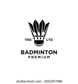 premium Badminton Shuttlecock vector icon design for Sport logo and Badminton Championship Logo isolated white background