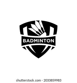 diseño de icono del vector premium del Shuttlecock para el logotipo deportivo y el logotipo del Campeonato de Badminton fondo blanco aislado