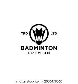 premium Badminton Shuttlecock vector icon design for Sport logo and Badminton Championship Logo isolated white background