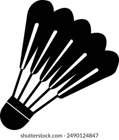 premium Badminton Shuttlecock vector icon design for Sport logo and Badminton Championship Logo isolated on transparent background, Competition Items, for website or mobile app. Badminton symbol.