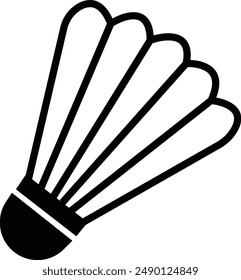 premium Badminton Shuttlecock vector icon design for Sport logo and Badminton Championship Logo isolated on transparent background, Competition Items, for website or mobile app. Badminton symbol.
