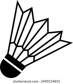 premium Badminton Shuttlecock vector icon design for Sport logo and Badminton Championship Logo isolated on transparent background, Competition Items, for website or mobile app. Badminton symbol.