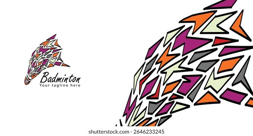 Premium badminton vector icon design for Sports logo and badminton championship logo