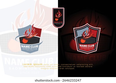 Premium badminton vector icon design for Sports logo and badminton championship logo