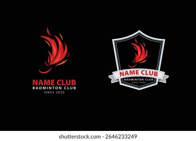Premium badminton vector icon design for Sports logo and badminton championship logo