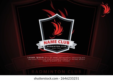 Premium badminton vector icon design for Sports logo and badminton championship logo