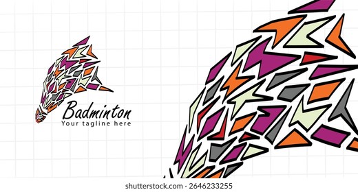 Premium badminton vector icon design for Sports logo and badminton championship logo