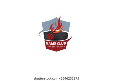 Design de ícone de vetor de badminton premium para o logotipo de esportes e logotipo de campeonato de badminton