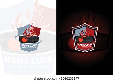 Premium badminton vector icon design for Sports logo and badminton championship logo