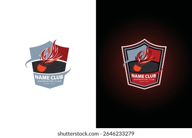 Premium badminton vector icon design for Sports logo and badminton championship logo