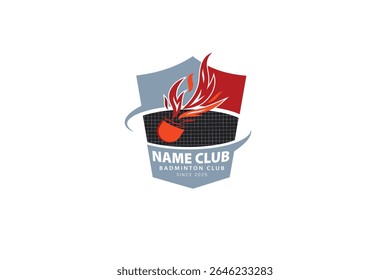 Premium badminton vector icon design for Sports logo and badminton championship logo