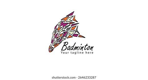 Premium badminton vector icon design for Sports logo and badminton championship logo