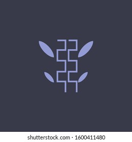 Premium bamboo logo design. Abstract bamboo icon vector illustration