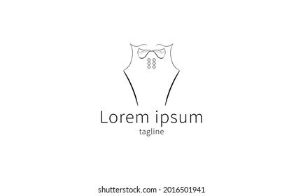 Premium-Bartender mit einfachem, elegantem, luxuriösem, abstraktem Logo-Design
