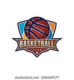 ilustración vectorial de diseño de logotipo de baloncesto premium. Pasos 10