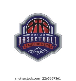 premium basketball logo design vector illustration.