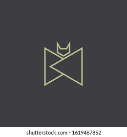 Premium bat logo design. abstract icon bat vector illustration.