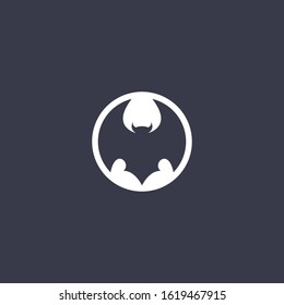 Premium bat logo design. abstract icon bat vector illustration.