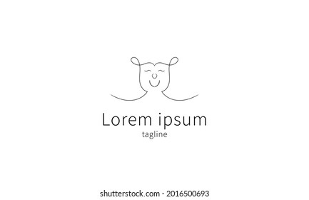 Abstraktes Logo des Premium-Bären-Kopfes 