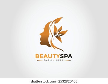 Premium Beauty Parlour e logotipo de Spa, logotipo de beleza moderna Spa, beleza e logotipo de cuidados com a pele, luxuoso logotipo de beleza Spa Vetor Template