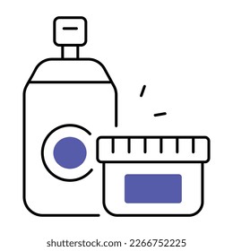 Premium beauty products linear icon 