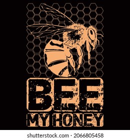 Premium Bee Design vector illustration format that are perfect for t-shirt, coffee mug, poster, cards, pillow cover, sticker, Canvas design, and Musk design.