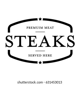 Premium Beef Steaks vintage stamp