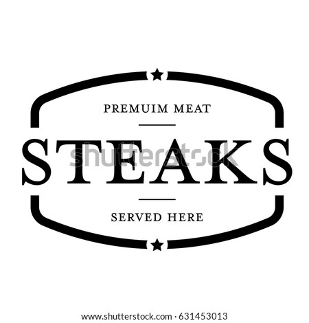Premium Beef Steaks vintage stamp
