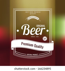 Premium beer background.