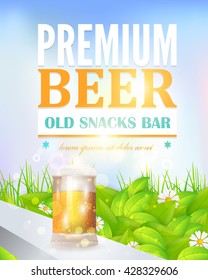 Premium Beer, Bar Flyer, Poster Design - Optional Party, Events, Advertising, Announcement Template