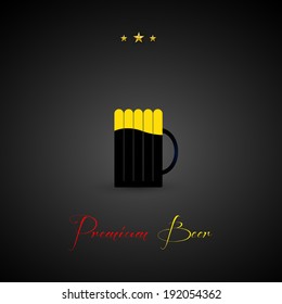Fondo del menú de diseño de cerveza de primera calidad, fácil de editar