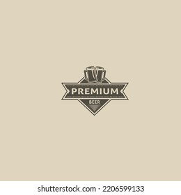 premium beer vector logo best design simple and elegant