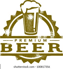 Premium Beer Vintage Style Stamp