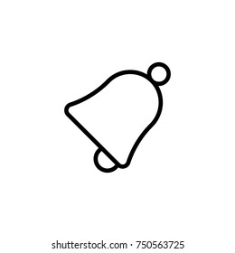 Premium bell icon or logo in line style. High quality sign and symbol on a white background. Vector outline pictogram for infographic, web design and app development.
