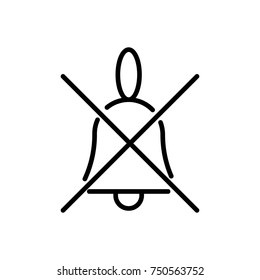 Premium bell icon or logo in line style. High quality sign and symbol on a white background. Vector outline pictogram for infographic, web design and app development.