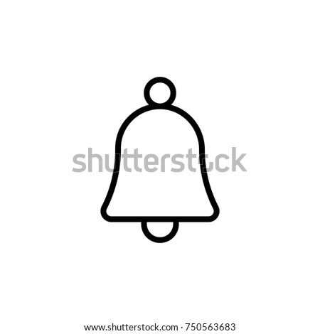 Premium bell icon or logo in line style. High quality sign and symbol on a white background. Vector outline pictogram for infographic, web design and app development.