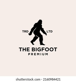 Premium Big foot yeti vector black logo icon design