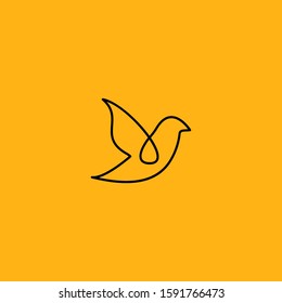 Premium Bird logo with modern concept. Bird icon vector illustration