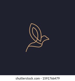 Premium Bird logo with modern concept. Bird icon vector illustration