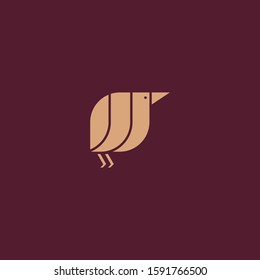 Premium Bird logo with modern concept. Bird icon vector illustration