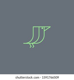 Premium Bird logo with modern concept. Bird icon vector illustration