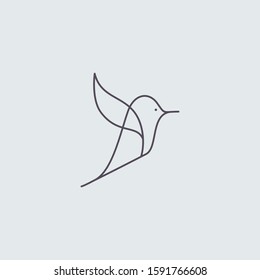 Premium Bird logo with modern concept. Bird icon vector illustration