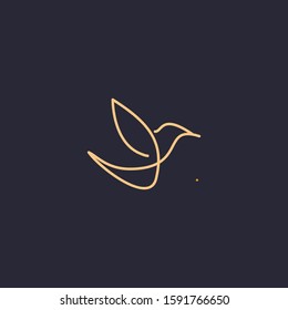 Premium Bird logo with modern concept. Bird icon vector illustration